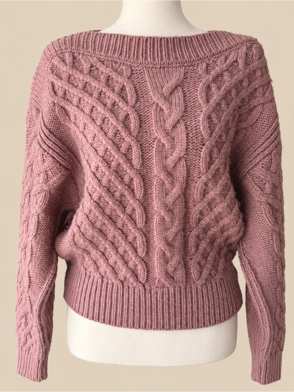 Gentle Fawn Cropped Cable Knit Sweater M